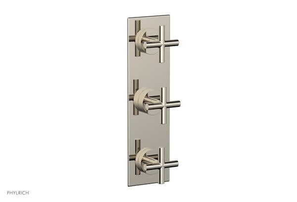 Phylrich - Transition Thermostatic Valve with Two Volume Control - Cross Handles