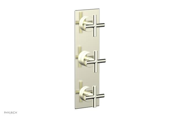 Phylrich - Transition Thermostatic Valve with Two Volume Control - Cross Handles