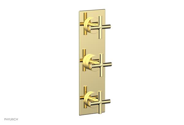 Phylrich - Transition Thermostatic Valve with Two Volume Control - Cross Handles