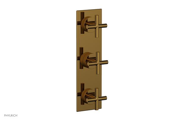 Phylrich - Transition Thermostatic Valve with Two Volume Control - Cross Handles