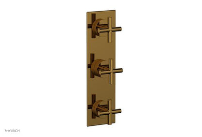 Phylrich - Transition Thermostatic Valve with Two Volume Control - Cross Handles