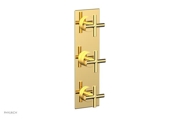 Phylrich - Transition Thermostatic Valve with Two Volume Control - Cross Handles