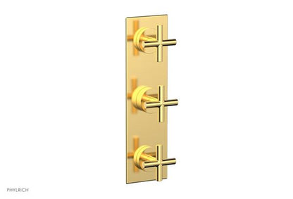 Phylrich - Transition Thermostatic Valve with Two Volume Control - Cross Handles