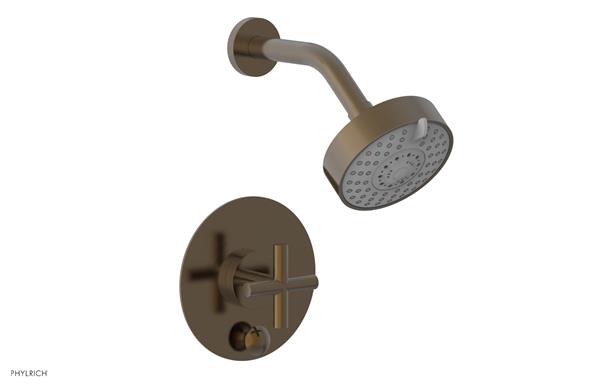Phylrich - Transition Pressure Balance Shower and Diverter Set (Less Spout) - Cross Handle