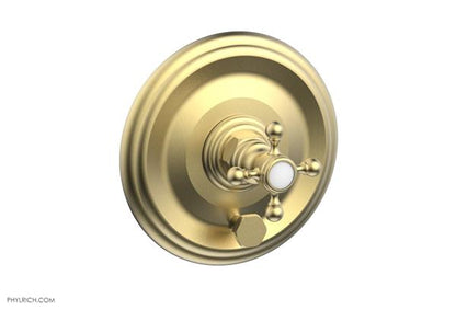 Phylrich - Hex Traditional Pressure Balance Shower and Diverter Set (Less Spout) - Cross Handle