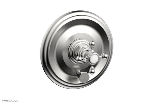 Phylrich - Hex Traditional Pressure Balance Shower and Diverter Set (Less Spout) - Cross Handle