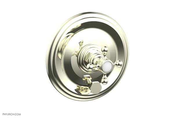 Phylrich - Hex Traditional Pressure Balance Shower and Diverter Set (Less Spout) - Cross Handle