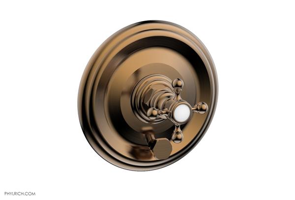 Phylrich - Hex Traditional Pressure Balance Shower and Diverter Set (Less Spout) - Cross Handle