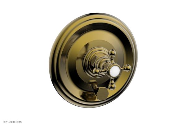 Phylrich - Hex Traditional Pressure Balance Shower and Diverter Set (Less Spout) - Cross Handle