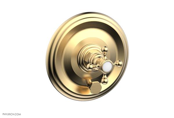 Phylrich - Hex Traditional Pressure Balance Shower and Diverter Set (Less Spout) - Cross Handle