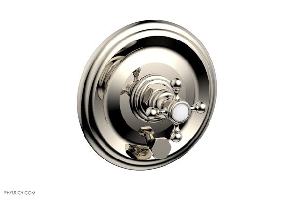 Phylrich - Hex Traditional Pressure Balance Shower and Diverter Set (Less Spout) - Cross Handle
