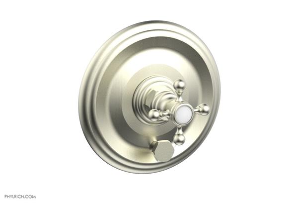 Phylrich - Hex Traditional Pressure Balance Shower and Diverter Set (Less Spout) - Cross Handle
