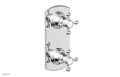 Phylrich - Hex Traditional 1/2 Inch Mini  Thermostatic Valve with Volume Control or Diverter Cross Handles