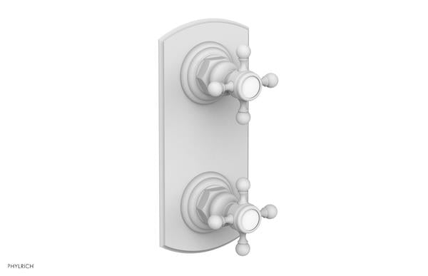 Phylrich - Hex Traditional 1/2 Inch Mini  Thermostatic Valve with Volume Control or Diverter Cross Handles