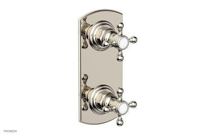 Phylrich - Hex Traditional 1/2 Inch Mini  Thermostatic Valve with Volume Control or Diverter Cross Handles