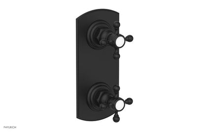 Phylrich - Hex Traditional 1/2 Inch Mini  Thermostatic Valve with Volume Control or Diverter Cross Handles