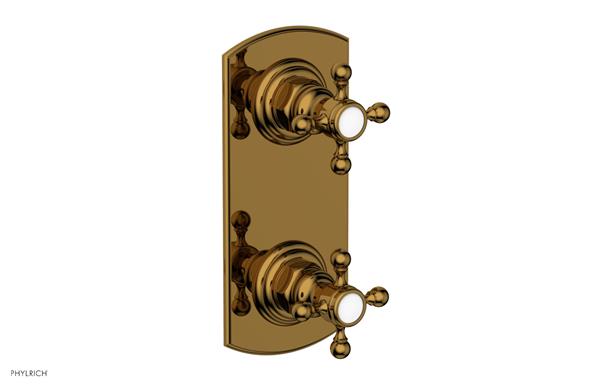 Phylrich - Hex Traditional 1/2 Inch Mini  Thermostatic Valve with Volume Control or Diverter Cross Handles