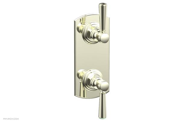 Phylrich - Hex Traditional 1/2 Inch Thermostatic Valve with Volume Control or Diverter - Lever Handles