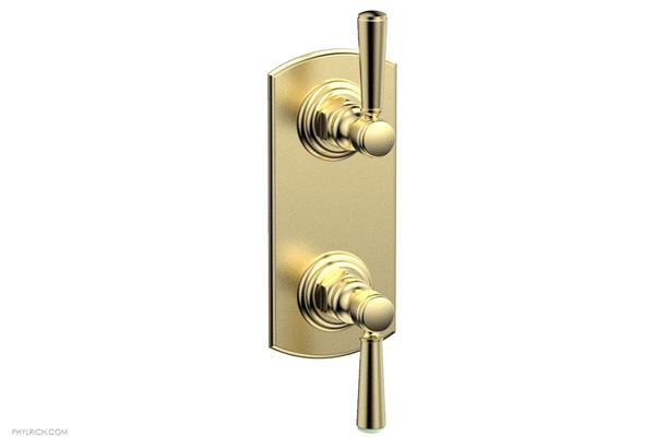 Phylrich - Hex Traditional 1/2 Inch Thermostatic Valve with Volume Control or Diverter - Lever Handles