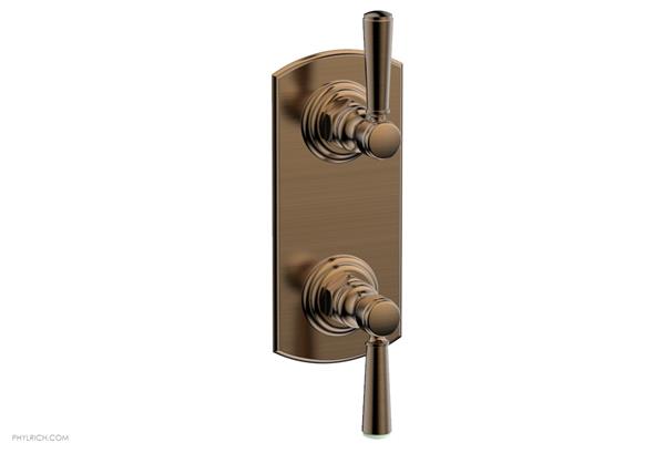 Phylrich - Hex Traditional 1/2 Inch Thermostatic Valve with Volume Control or Diverter - Lever Handles