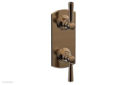 Phylrich - Hex Traditional 1/2 Inch Thermostatic Valve with Volume Control or Diverter - Lever Handles
