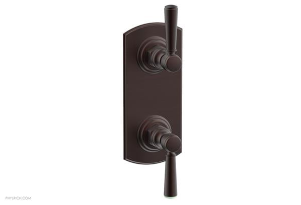 Phylrich - Hex Traditional 1/2 Inch Thermostatic Valve with Volume Control or Diverter - Lever Handles
