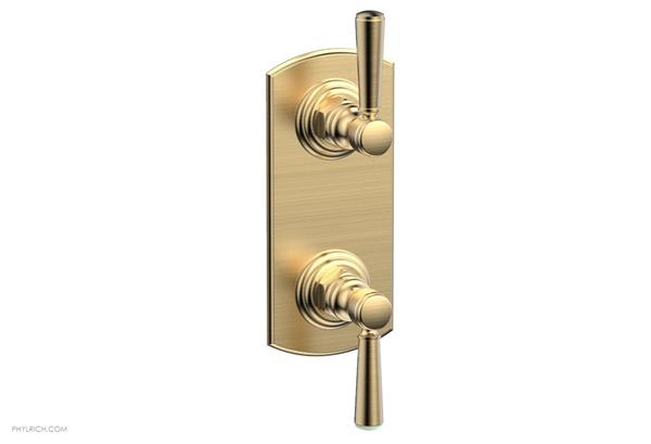 Phylrich - Hex Traditional 1/2 Inch Thermostatic Valve with Volume Control or Diverter - Lever Handles