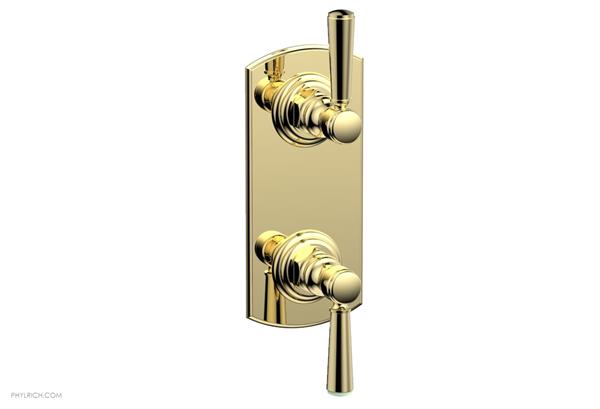 Phylrich - Hex Traditional 1/2 Inch Thermostatic Valve with Volume Control or Diverter - Lever Handles