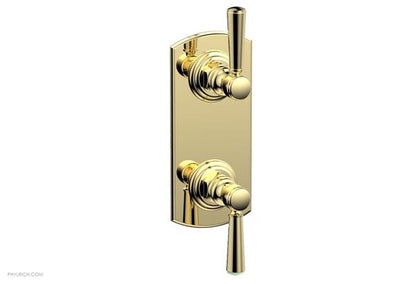 Phylrich - Hex Traditional 1/2 Inch Thermostatic Valve with Volume Control or Diverter - Lever Handles