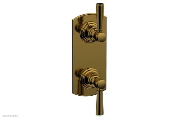 Phylrich - Hex Traditional 1/2 Inch Thermostatic Valve with Volume Control or Diverter - Lever Handles