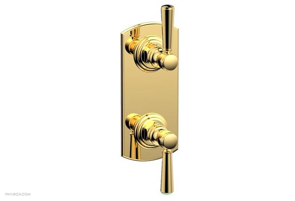 Phylrich - Hex Traditional 1/2 Inch Thermostatic Valve with Volume Control or Diverter - Lever Handles