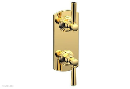 Phylrich - Hex Traditional 1/2 Inch Thermostatic Valve with Volume Control or Diverter - Lever Handles