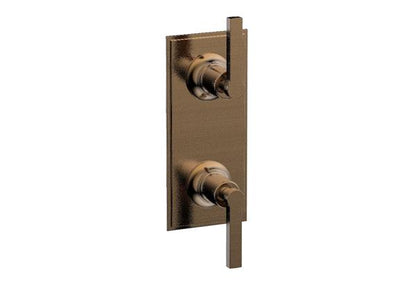 Phylrich - Hex Modern Lever Handle Pair Trim Set for Thermostatic Control with Volume Control or Diverter