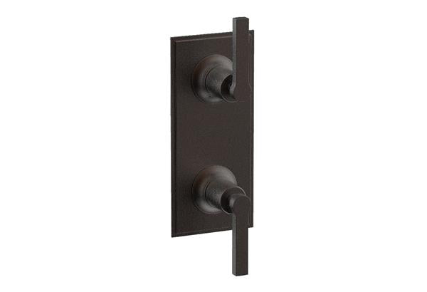 Phylrich - Hex Modern Lever Handle Pair Trim Set for Thermostatic Control with Volume Control or Diverter