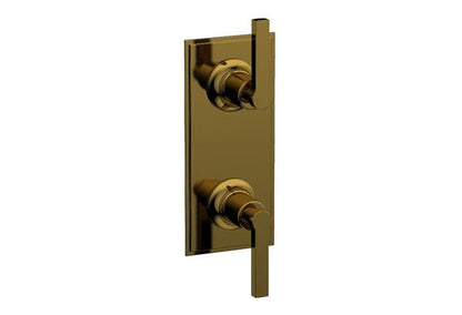 Phylrich - Hex Modern Lever Handle Pair Trim Set for Thermostatic Control with Volume Control or Diverter