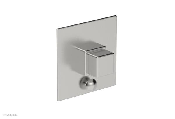 Phylrich - Mix Pressure Balance Shower Plate with Diverter and Handle Trim Set - Cube Handle