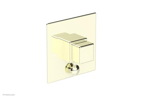 Phylrich - Mix Pressure Balance Shower Plate with Diverter and Handle Trim Set - Cube Handle