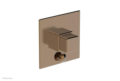 Phylrich - Mix Pressure Balance Shower Plate with Diverter and Handle Trim Set - Cube Handle