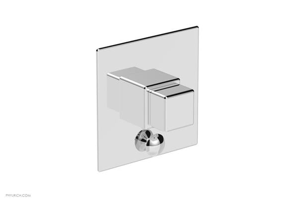 Phylrich - Mix Pressure Balance Shower Plate with Diverter and Handle Trim Set - Cube Handle