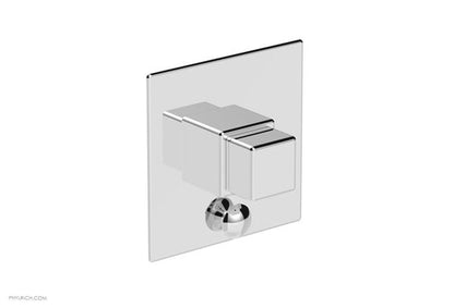 Phylrich - Mix Pressure Balance Shower Plate with Diverter and Handle Trim Set - Cube Handle