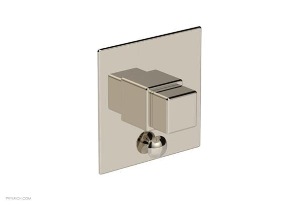 Phylrich - Mix Pressure Balance Shower Plate with Diverter and Handle Trim Set - Cube Handle