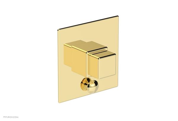 Phylrich - Mix Pressure Balance Shower Plate with Diverter and Handle Trim Set - Cube Handle