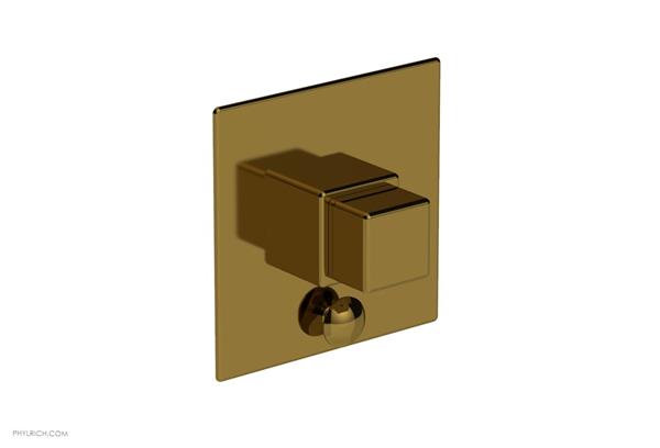 Phylrich - Mix Pressure Balance Shower Plate with Diverter and Handle Trim Set - Cube Handle