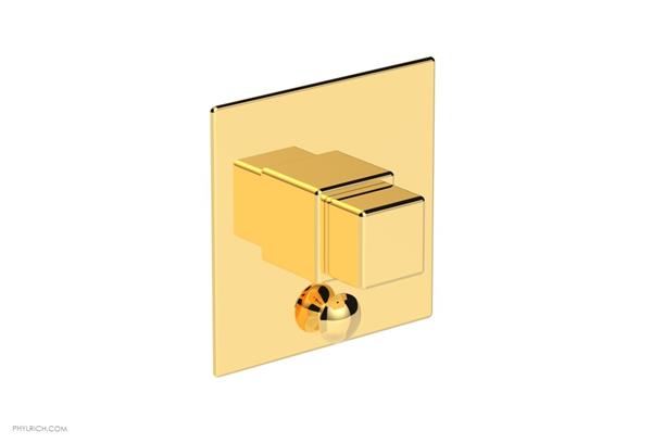 Phylrich - Mix Pressure Balance Shower Plate with Diverter and Handle Trim Set - Cube Handle