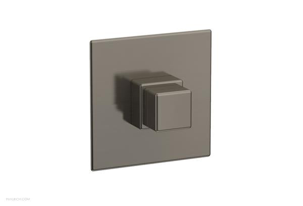 Phylrich - Mix Thermostatic Shower Plate and Handle Trim - Cube Handle