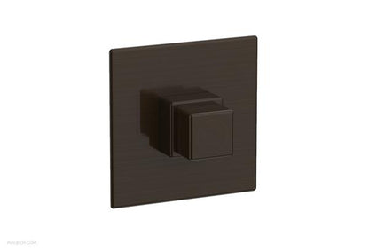 Phylrich - Mix Thermostatic Shower Plate and Handle Trim - Cube Handle