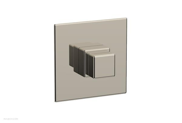 Phylrich - Mix Thermostatic Shower Plate and Handle Trim - Cube Handle