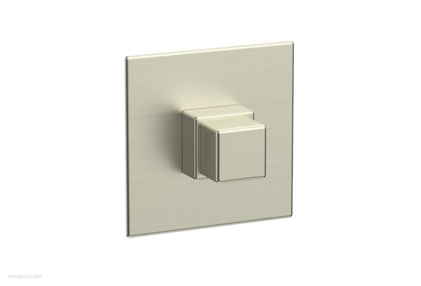 Phylrich - Mix Thermostatic Shower Plate and Handle Trim - Cube Handle