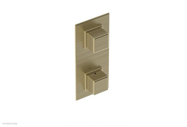 Phylrich - Mix 1/2 Inch Thermostatic Valve with Volume Control  or Diverter - Cube Handle