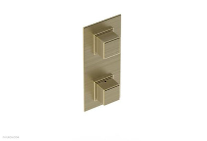Phylrich - Mix 1/2 Inch Thermostatic Valve with Volume Control  or Diverter - Cube Handle